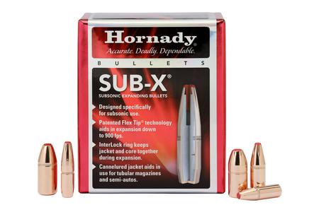 HORNADY 35 Cal (.357) 250 Grain Sub-X Bullets 100/Box