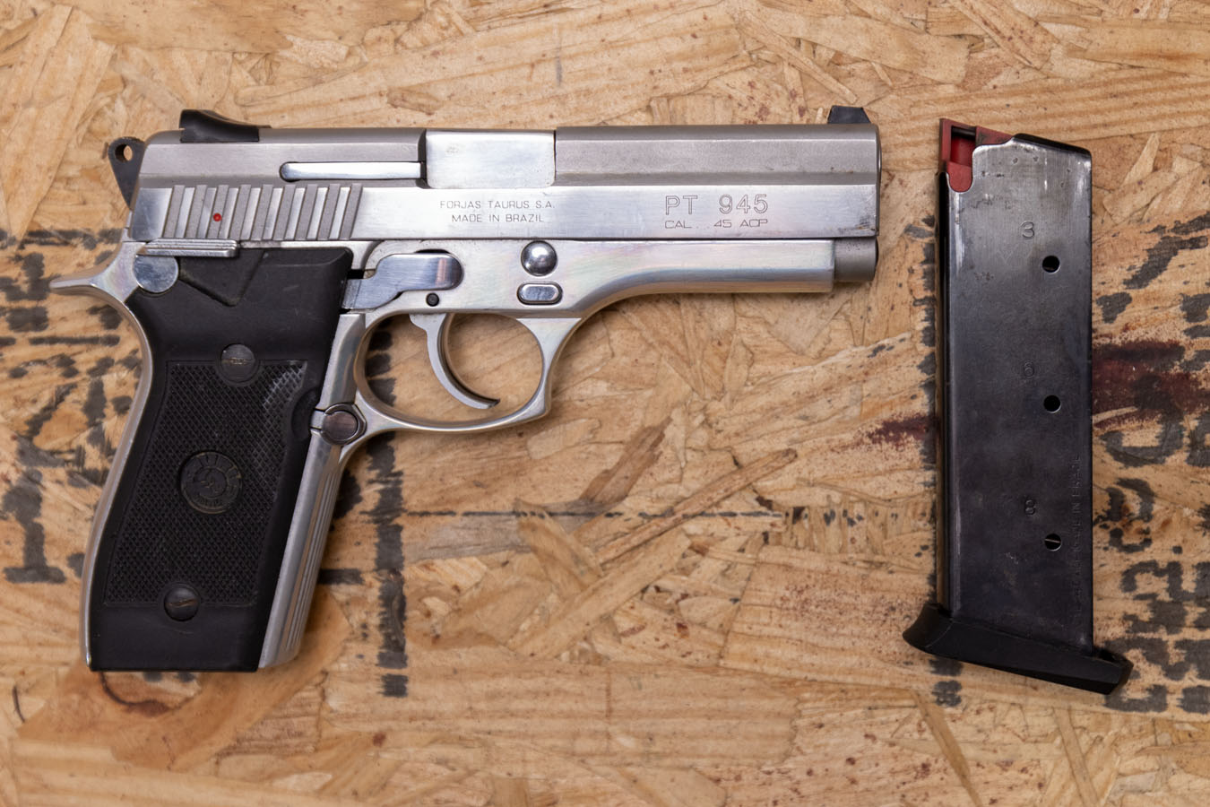 Taurus PT-945 .45 ACP Police Trade-In Pistol Stainless Slide