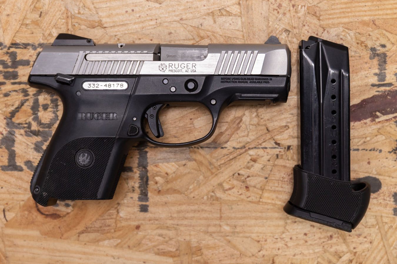 Ruger SR9c 9mm Police Trade-in Pistol with Stainless Slide
