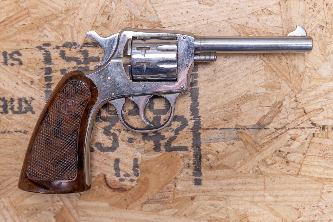 H&R 923 22 LR Police Trade-In Revolver Nickel Finish
