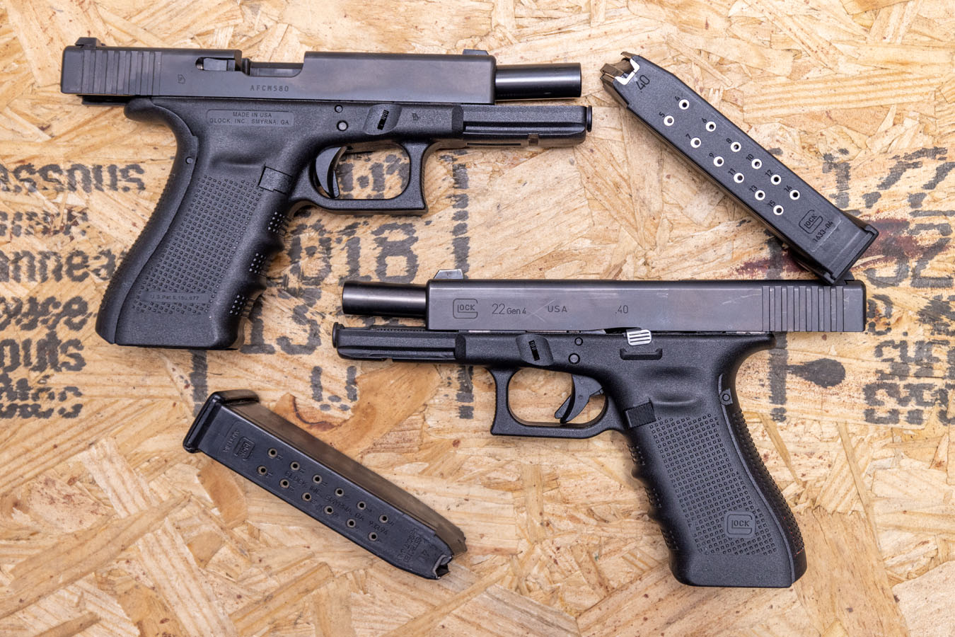 Glock 22 Gen4 40 S&W Police Trade-in Pistols with Night Sights (Good Condition)