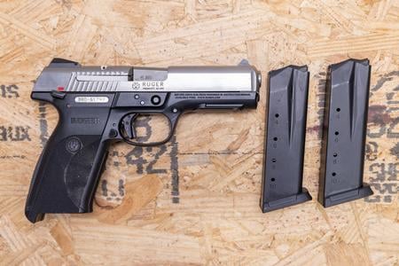 RUGER SR45 45 ACP Police Trade-In Pistol with Stainless Slide