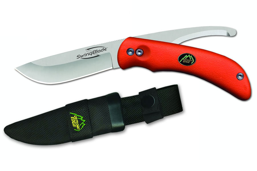 Outdoor Edge SwingBlaze Orange Hunting Knife with Belt Sheath