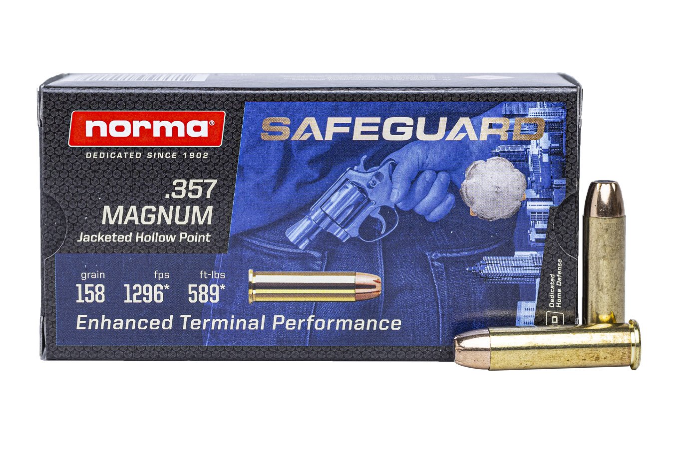 NORMA USA 357 MAG 158 GR SAFEGUARD JHP