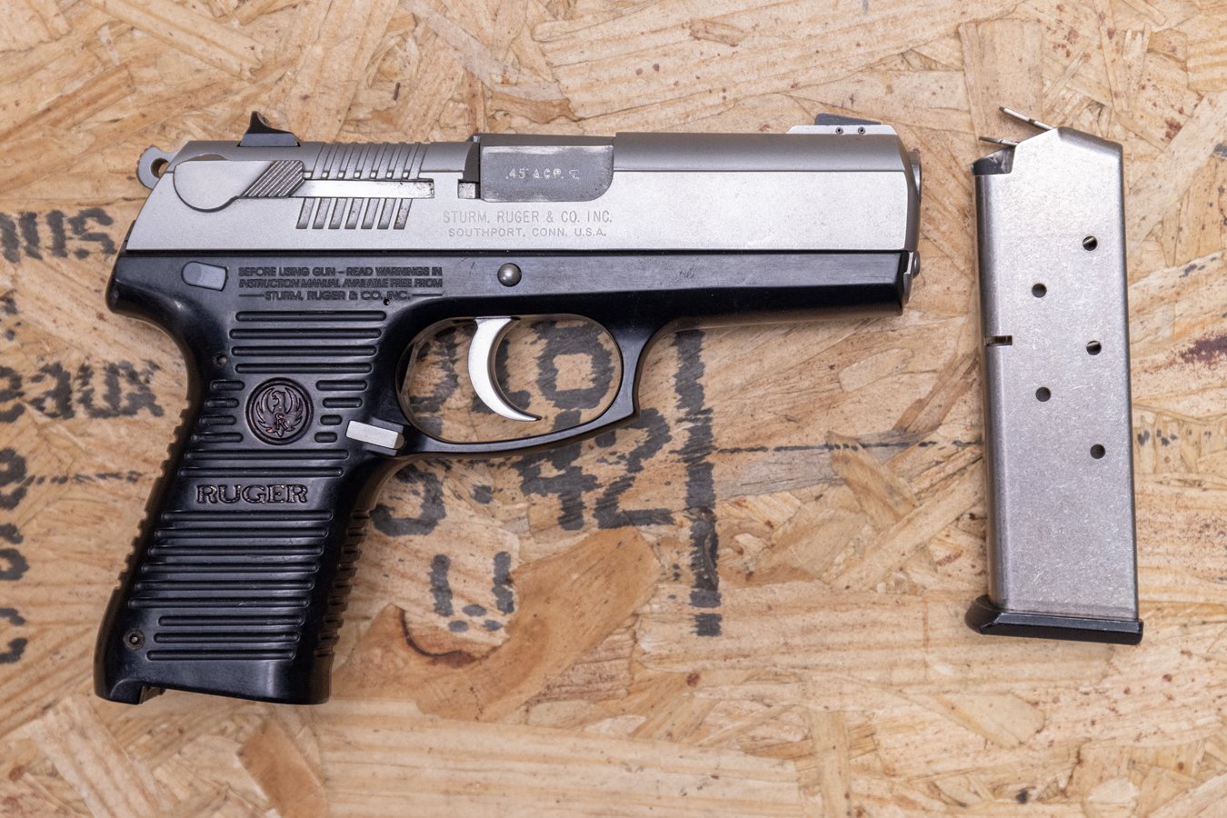 Ruger P97DC 45 ACP Police Trade-In Pistol with Decocker