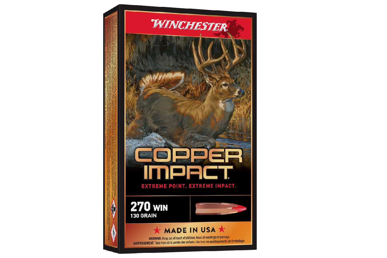 WINCHESTER AMMO 270 WIN 130 GR COPPER EXTREME POINT XP 20/BOXD