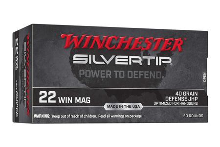 Winchester 22 WMR 40 gr JHP Silvertip Defense 50/Box