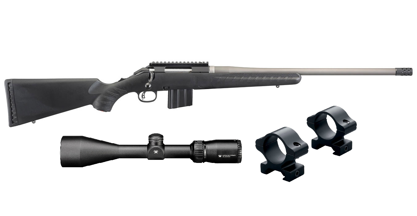 Ruger American Predator 350 Legend Stainless Bolt-Action Rifle  with Vortex Crossfire 