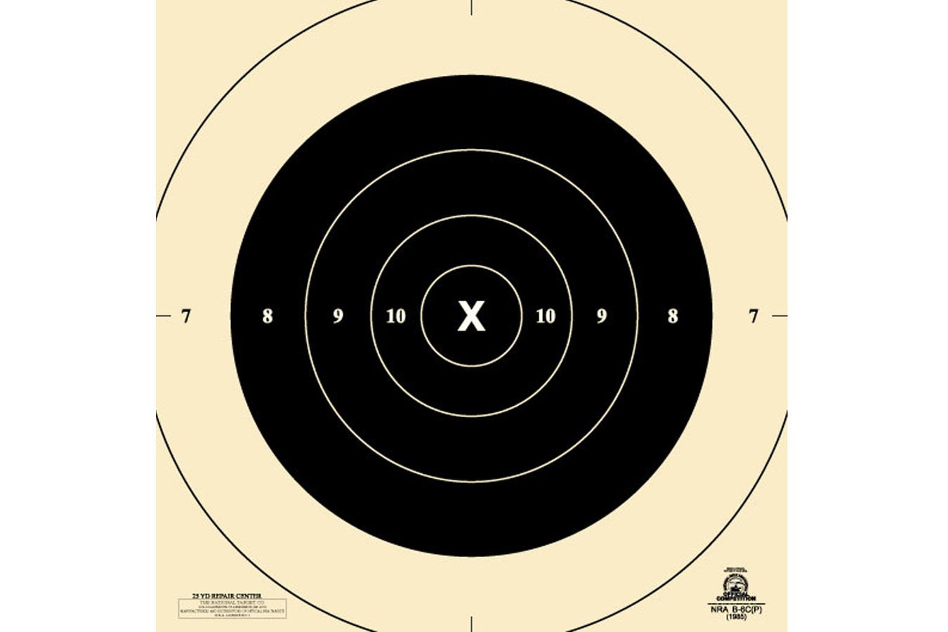 Nationaltgt NRA Official 50 Yard Slow Fire Repair Center Targets for B-6 (Pack of 100)