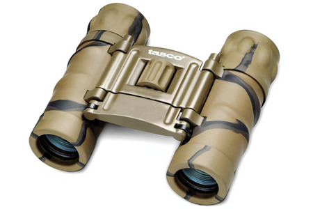 TASCO 10x25mm Brown Camo Roof Prism Compact Binoculars