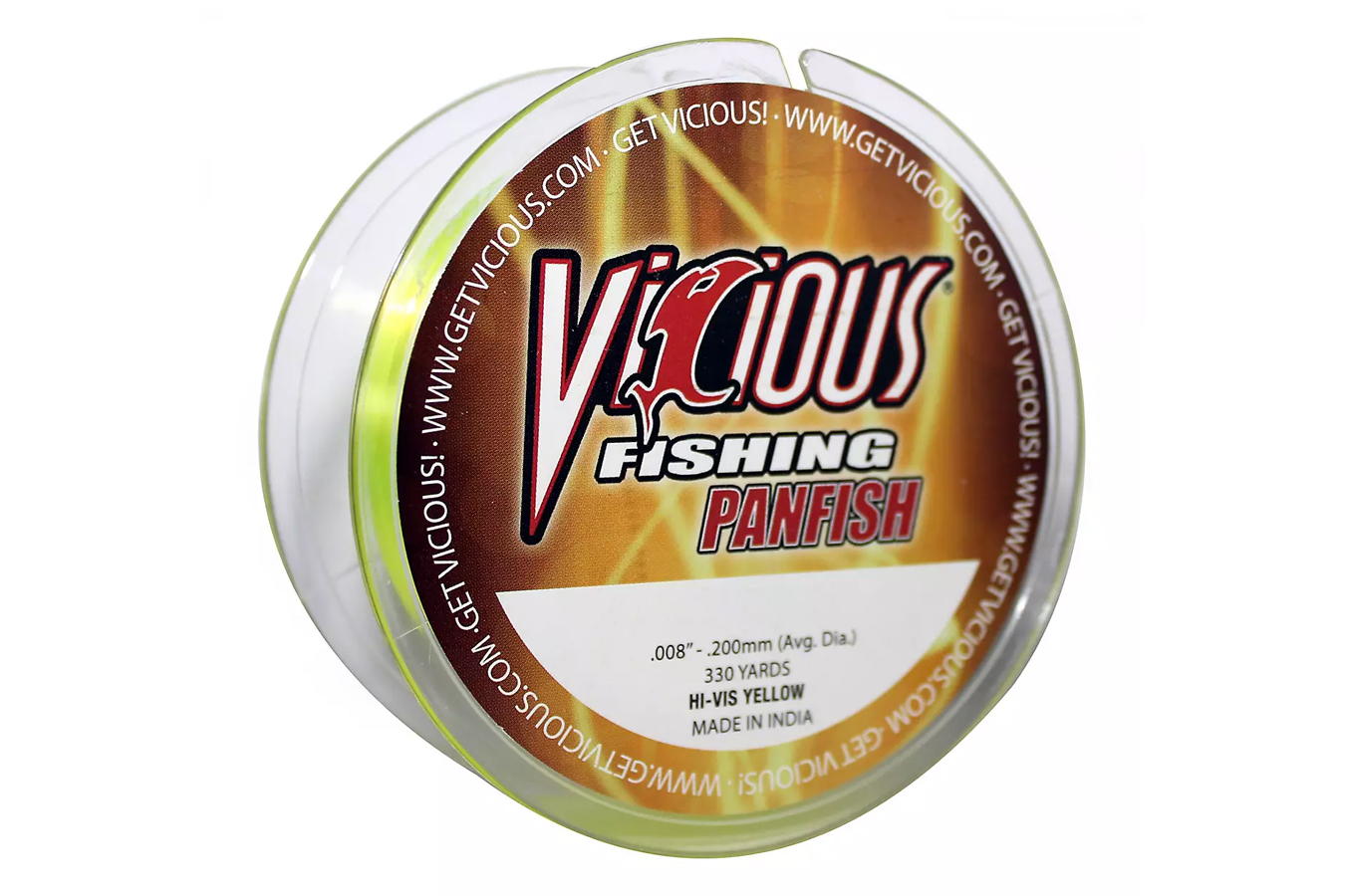 Panfish Fishing Line, 330 Yards, Hi-Vis Yellow