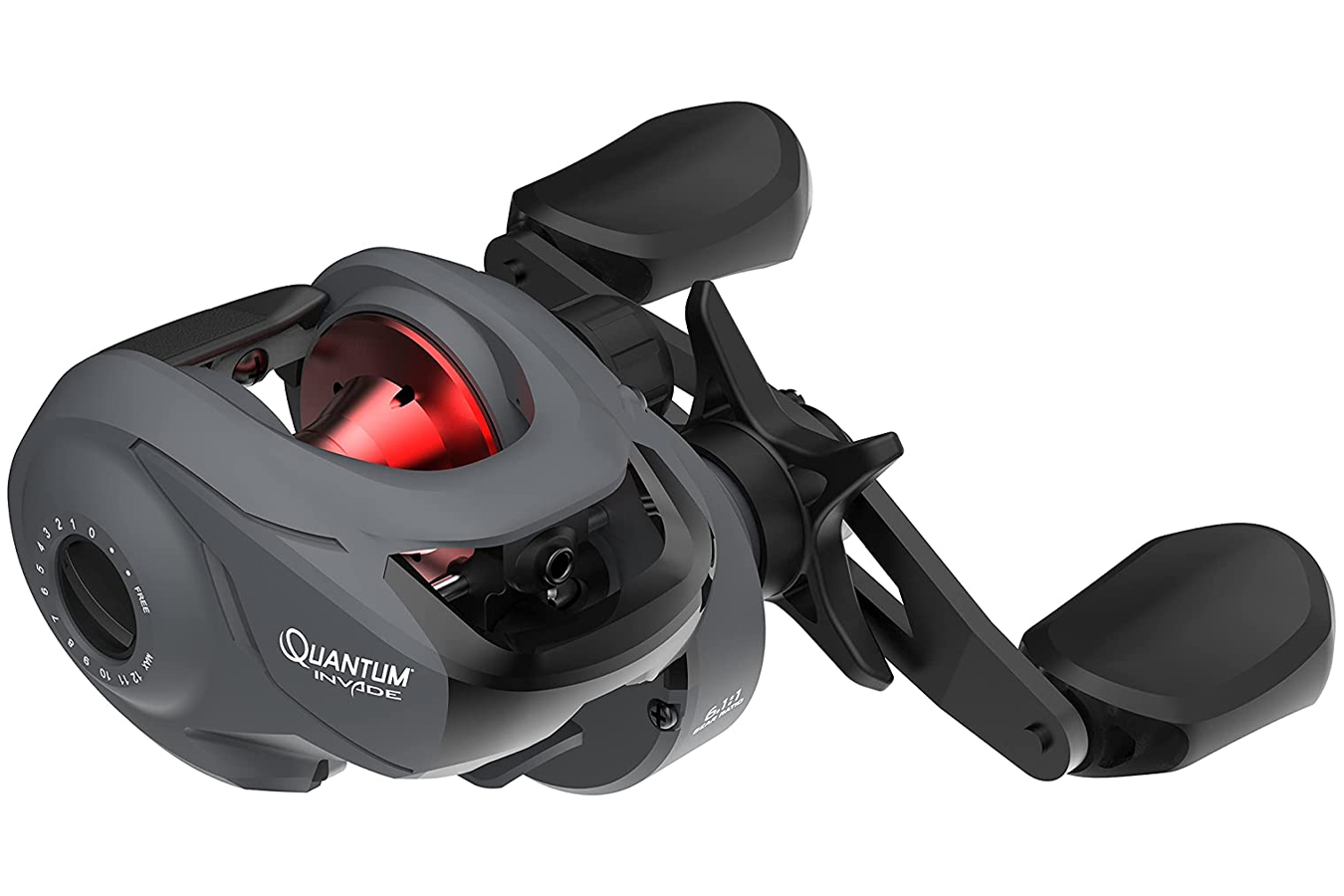 Discount Quantum Invade 100 LH Baitcast Reel, 5 Bearings, Graphite for Sale, Online Fishing Reels Store