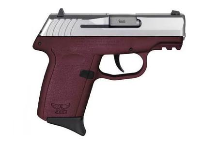 SCCY CPX-2 Gen3 9mm Semi-Auto Pistol with Crimson Red Frame and Stainless Slide