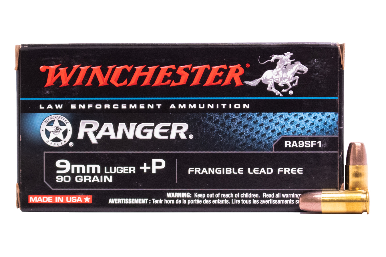 WINCHESTER AMMO 9MM +P 90 GR FRANGIBLE SINTER-FIRE RANGER