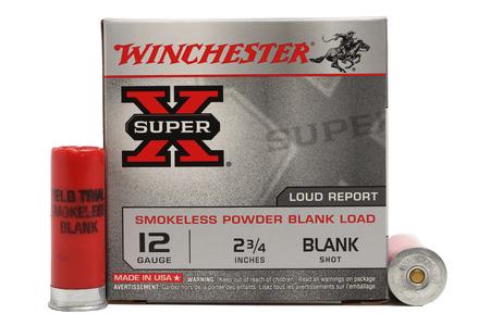 WINCHESTER AMMO 12 Ga 2 3/4 in Smokeless Powder Blank Load Police Trade-In Ammo 25/Box