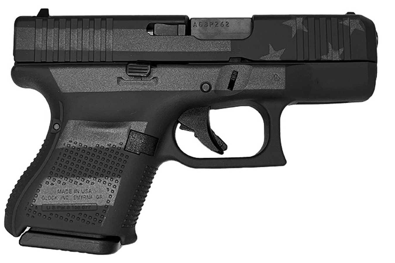 GLOCK 26GEN5 9MM 3.42 BARREL BLACK STEALTH FLAG 3-10RND MAGS