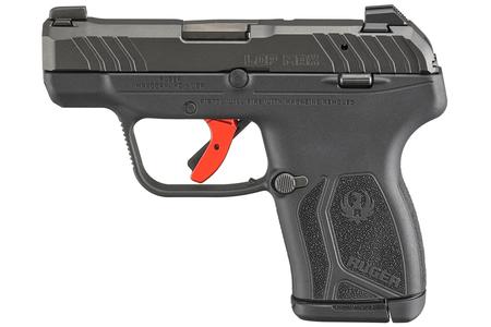RUGER LCP MAX 380 ACP BLACK/RED ALUMINUM TRIGGER 2.8 IN BBL