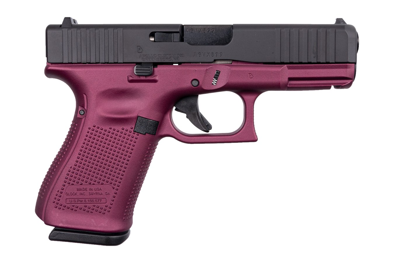 GLOCK 19GEN5 9MM BLACK CHERRY FRAME BLACK SLIDE 4.02` BARREL 