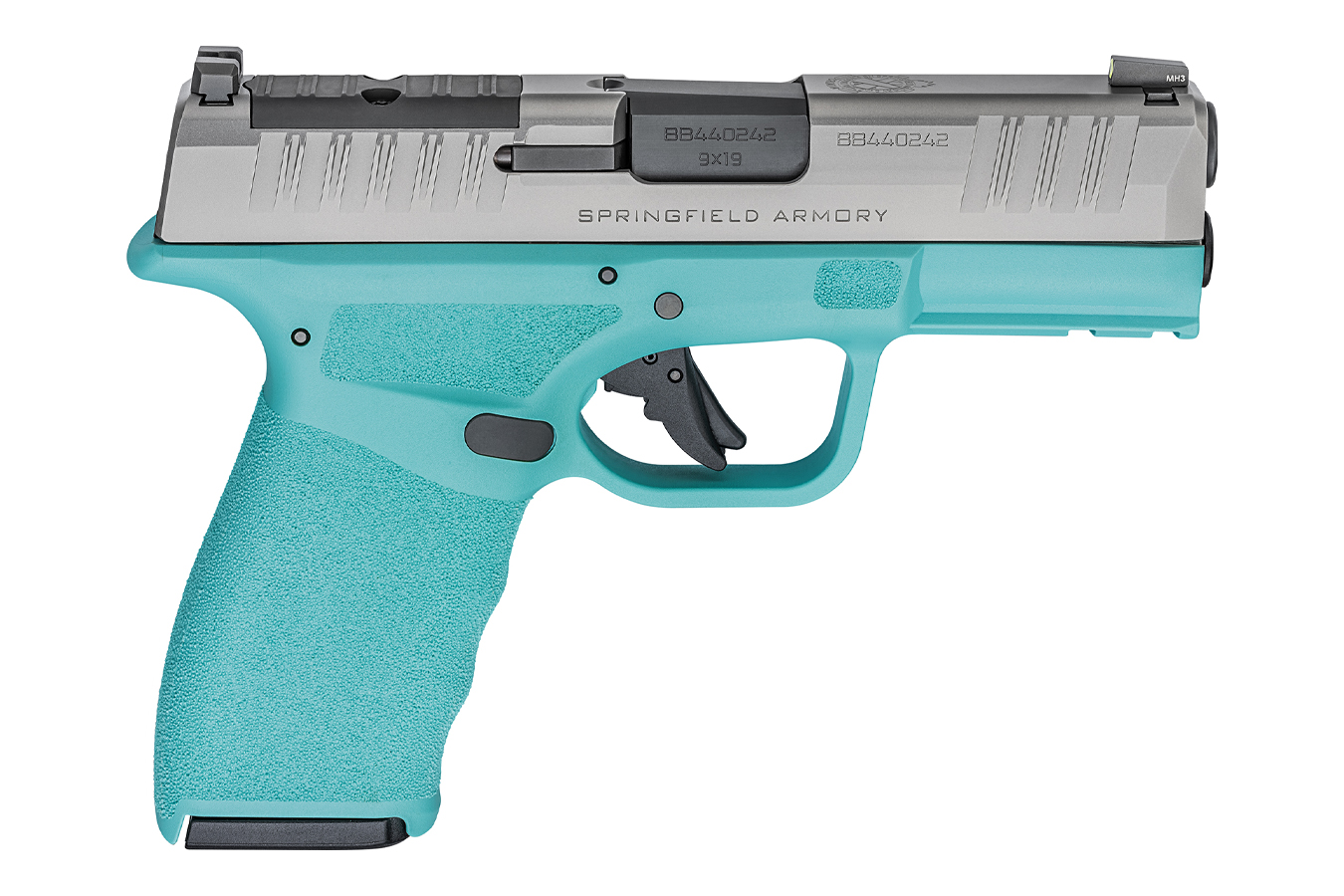 SPRINGFIELD HELLCAT PRO 9MM ROBINS EGG BLUE STAINLESS SLIDE 3.7` BARREL