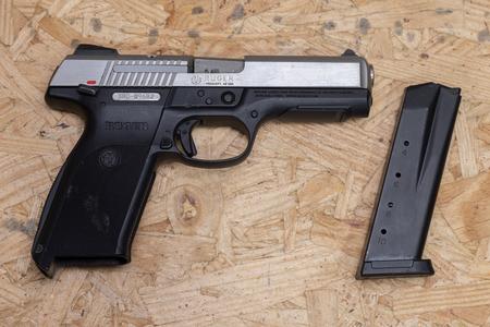 RUGER SR45 45ACP Police Trade-In Pistol with Stainless Slide