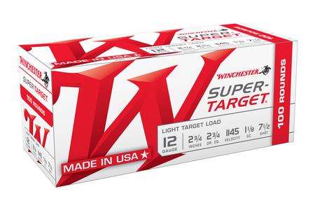 WINCHESTER AMMO 12 Gauge 2 3/4 in 7.5 Shot Super Target Light Target 100/Box