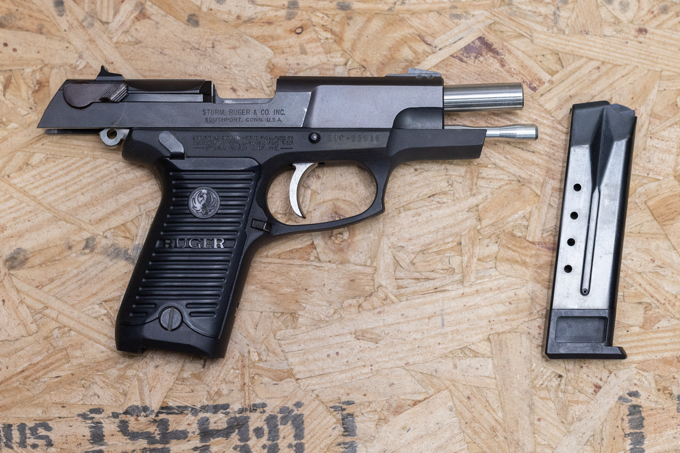 Ruger P89 9mm Police Trade-In Pistol with Stainless Barrel