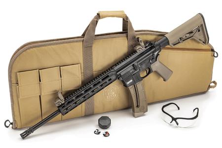 SMITH AND WESSON MP15-22 SPORT 22LR SEMI-AUTO RIFLE WITH 16.5 INCH BARREL, FDE MAGPUL FURNITURE A