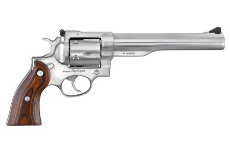REDHAWK 44 REM MAG 6-ROUND REVOLVER WITH 7.5 INCH BARREL, STAINLESS STEEL FINISH