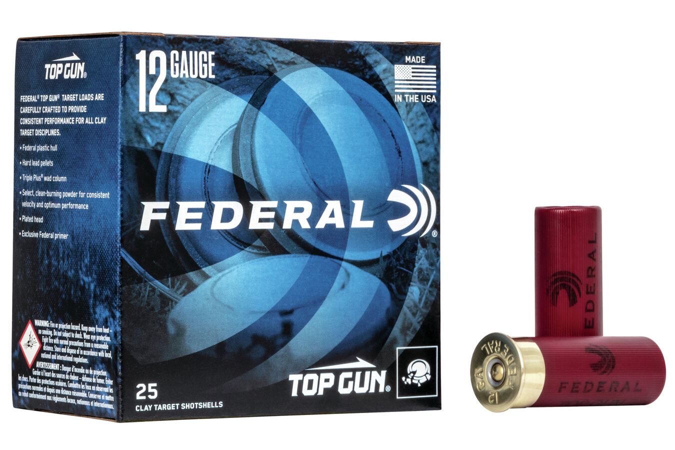 FEDERAL AMMUNITION 12 GA 2-3/4 IN 3 DE 1-1/8 OZ 7.5 TOP GUN