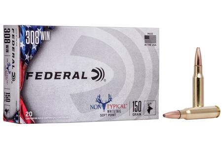 FEDERAL AMMUNITION 308 Winchester 150 gr Non-Typical Soft Point 20/Box