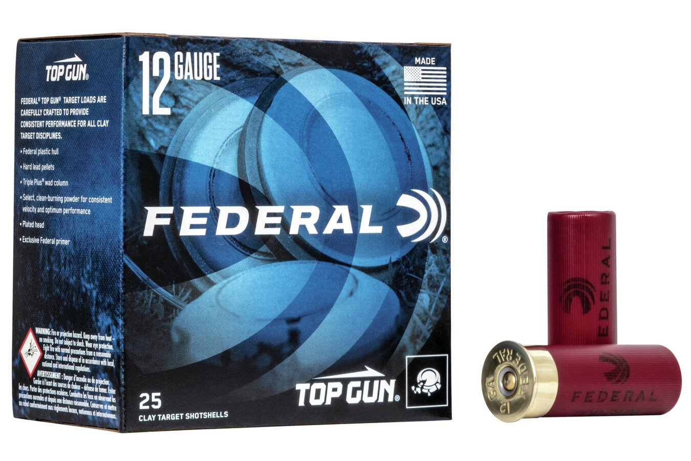 FEDERAL AMMUNITION 12 GA 2-3/4 IN 2-3/4 DE 1-1/8 OZ 7.5 TOP GUN