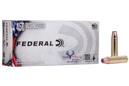 FEDERAL AMMUNITION 450 Bushmaster 300 gr Jacketed Hollow Point Non-Typical 20/Box