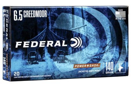 FEDERAL AMMUNITION 6.5 Creedmoor 140 gr Jacketed SP Power Shok 20/Box