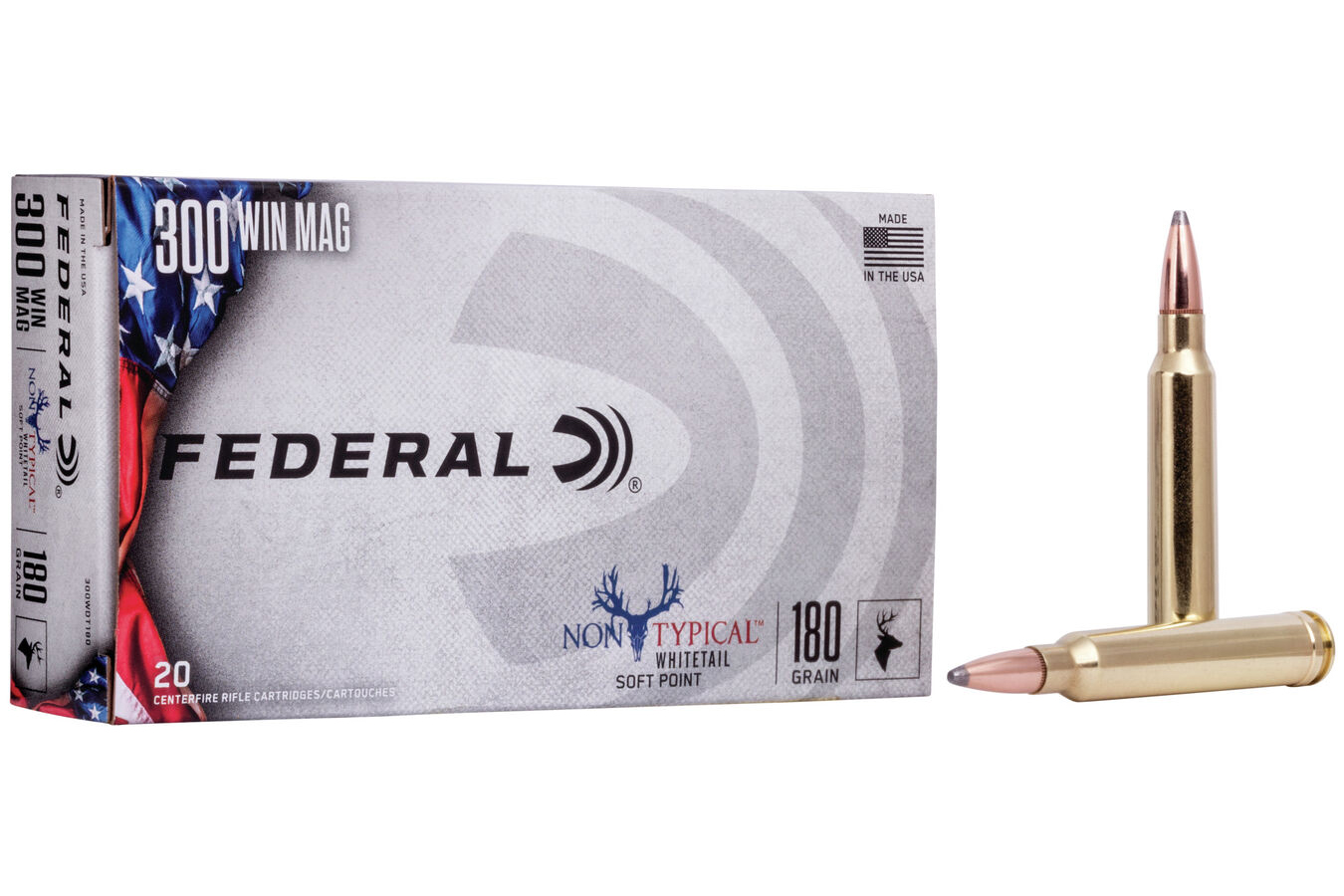 FEDERAL AMMUNITION 300 WIN MAG 180 GR NON TYPICAL SOFT POINT