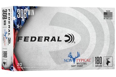 FEDERAL AMMUNITION 308 Winchester 180 gr Non-Typical Soft Point 20/Box