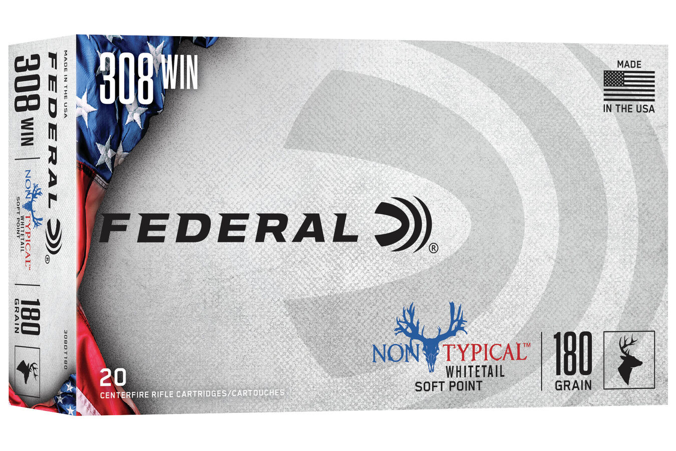 FEDERAL AMMUNITION 308 WIN 180 GR NON TYPICAL SOFT POINT