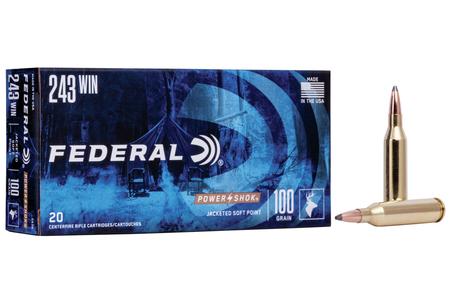 FEDERAL AMMUNITION 243 Win 100 gr SP Power-Shok 20/Box