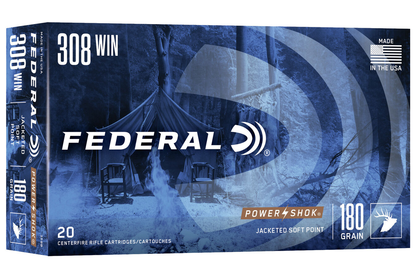 FEDERAL AMMUNITION 308 WIN 180 GR SP POWER-SHOK