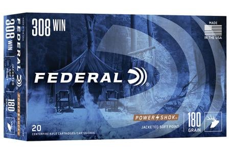 FEDERAL AMMUNITION 308 Win 180 gr SP Power-Shok 20/Box