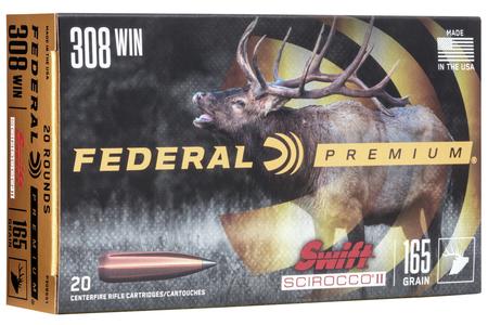 Federal 308 Win 165 Gr Swift Scirocco II 20/Box