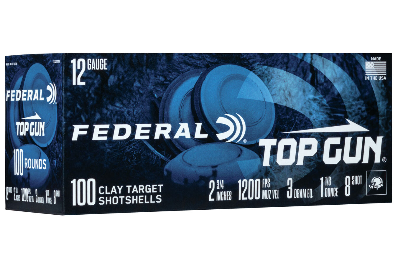 Lot - 100 ROUNDS FEDERAL 12 GAUGE 2 3/4 8 SHOT AMMO