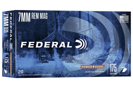 FEDERAL AMMUNITION 7mm Rem Mag 175 gr SP Power-Shok 20/Box