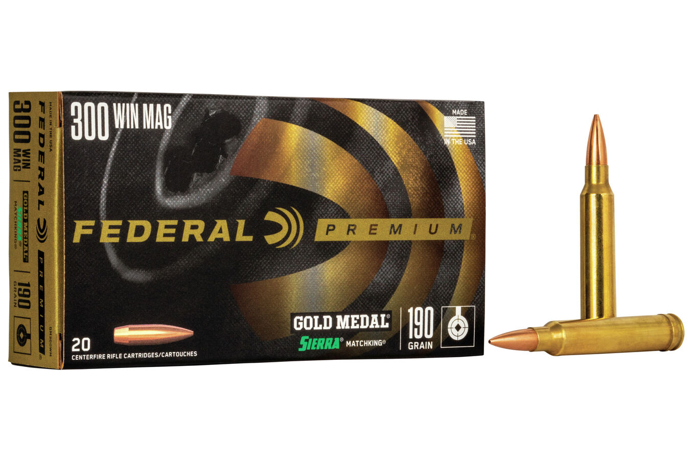 FEDERAL AMMUNITION 300 WIN MAG 190 GR SIERRA BTHP