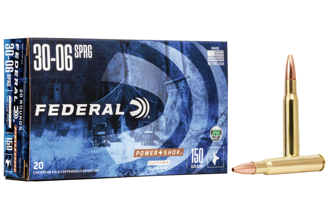 FEDERAL AMMUNITION 30-06 SPRG 150 GR COPPER POWER-SHOK