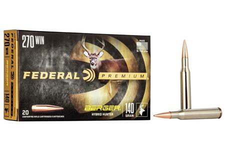 Federal 270 WIN 140 gr Berger Hybrid Hunter 20/Box