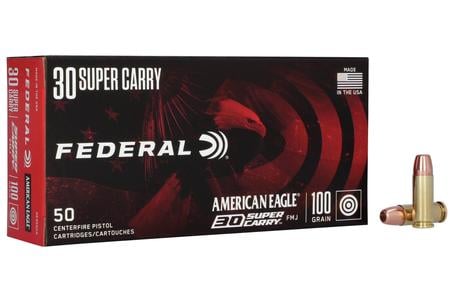 FEDERAL AMMUNITION 30 Super Carry 100 Gr FMJ American Eagle 50/Box