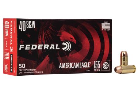 FEDERAL AMMUNITION 40SW 155 gr FMJ American Eagle 50/Box