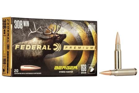 FEDERAL AMMUNITION 308 Winchester 168 gr Berger Hybrid Hunter 20/Box