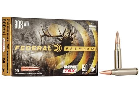 Federal 308 WIN 150 gr Barnes TSX Hollow Point 20/Box