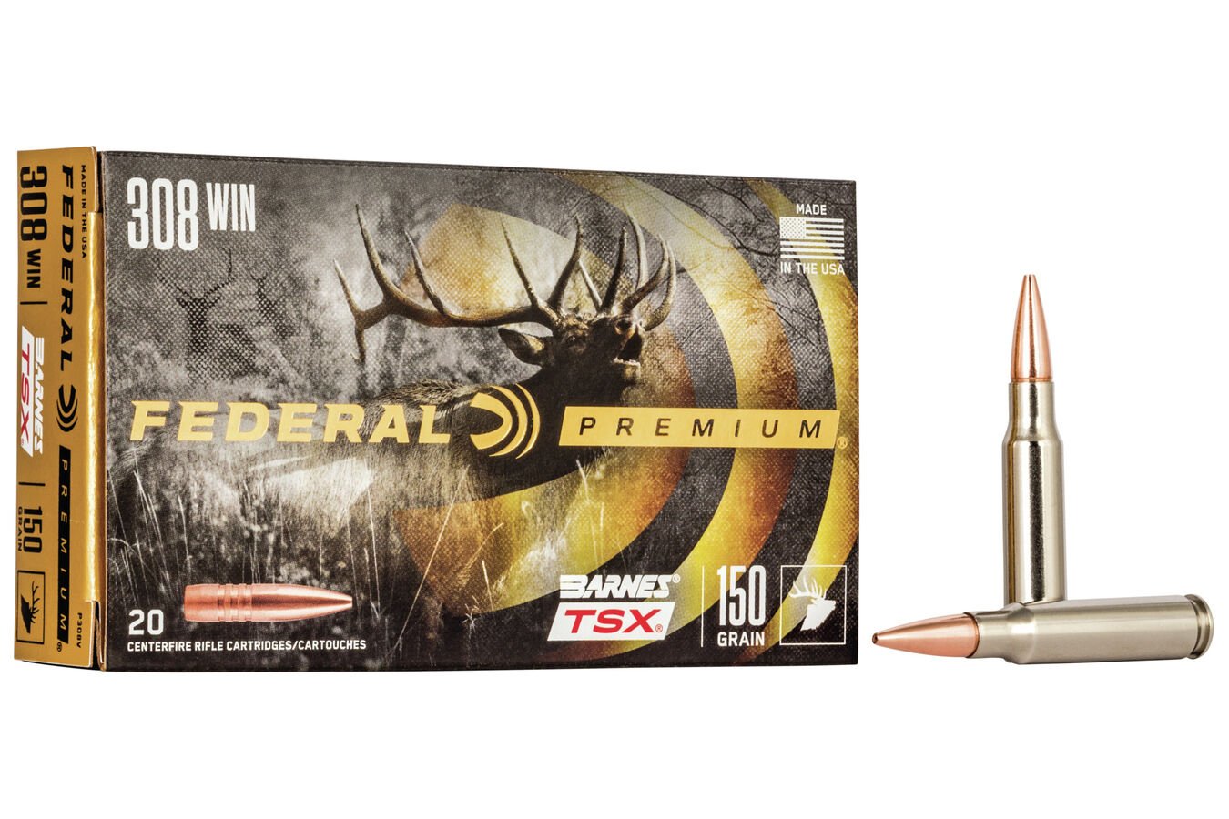 Federal 308 WIN 150 gr Barnes TSX Hollow Point 20/Box